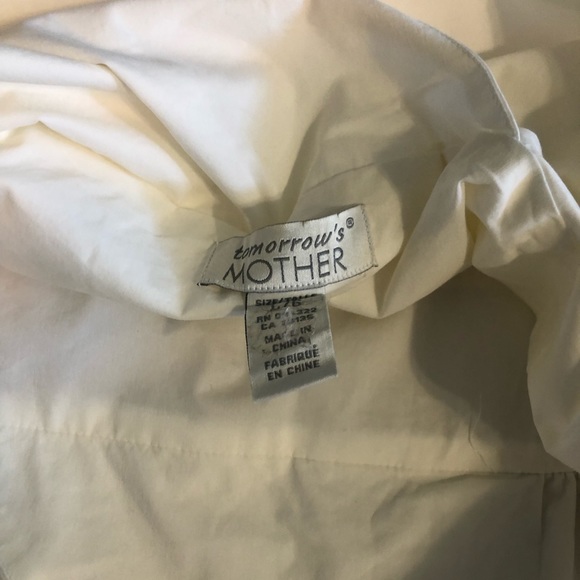 Tomorrow’s Mother White Maternity Top Large - Picture 4 of 4